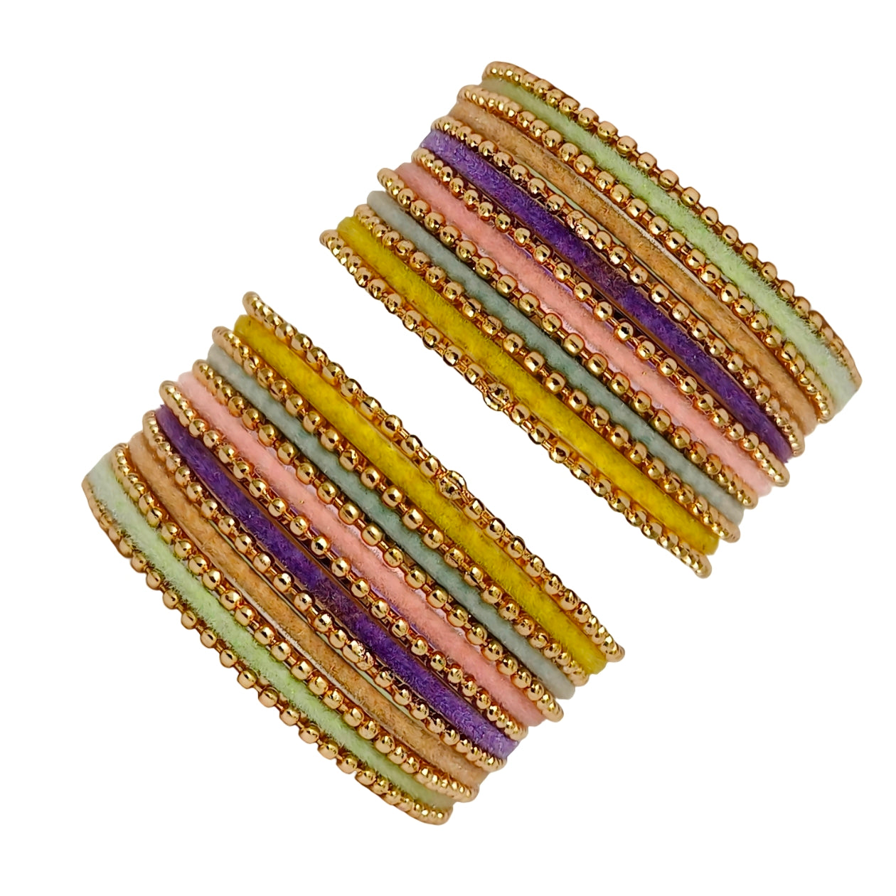kids metal bangles with velvet set of 26 pc