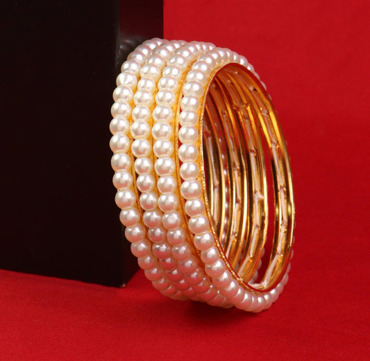PEARL Bangles Festive Traditional Design for Women & Girls set of 4
