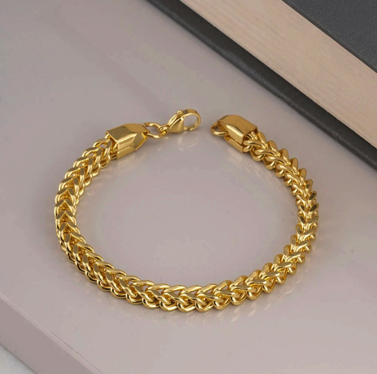 Men's Bracelet gold Stainless Steel Cuban Link Bracelet